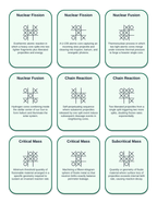 Introduction to Nuclear Energy & Applications Tic-Tac-Toe Review Game sample page