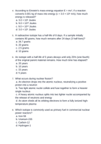 Introduction to Nuclear Energy & Applications Unit Test sample page