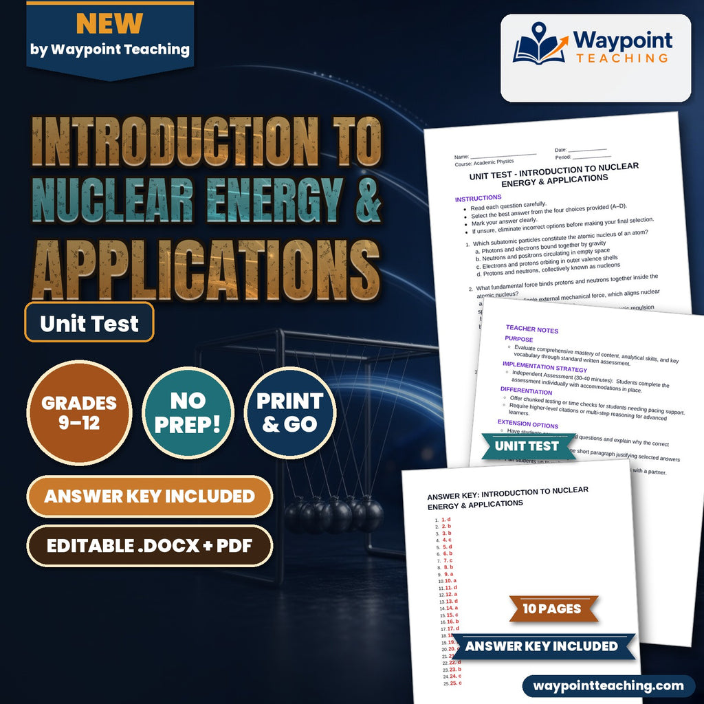 Introduction to Nuclear Energy & Applications Unit Test cover