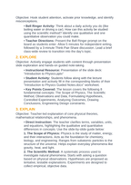 Introduction to Physics & the Scientific Method 5E Lesson Plan sample page
