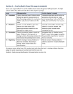 Introduction to Physics & the Scientific Method Model Response & Scoring Guide sample page