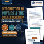 Introduction to Physics & the Scientific Method Phenomena-Based Lesson: Measuring the Macroscopic Curvature and Circumference of Planet Earth Using Midday Sunbeam Shadows in Deep Wells Student Response Sheet cover