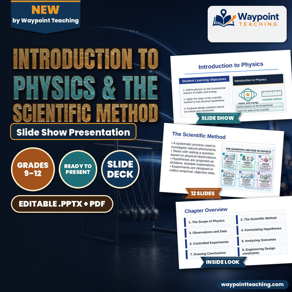 Introduction to Physics & the Scientific Method Slide Show Presentation cover