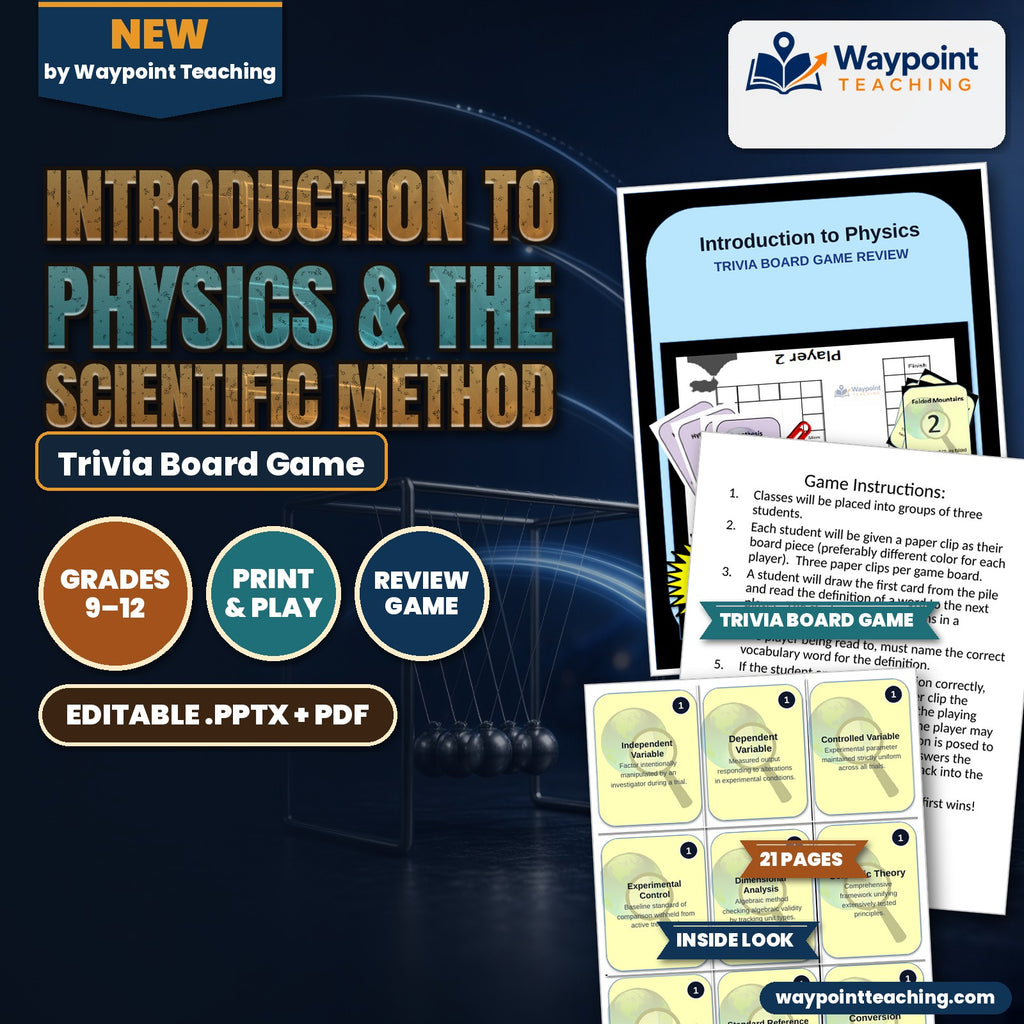 Introduction to Physics & the Scientific Method Trivia Board Game cover
