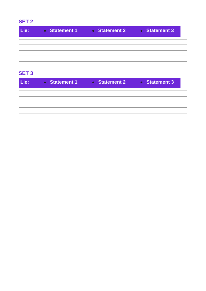 Introduction to Physics & the Scientific Method Truth or Lie Challenge sample page