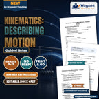 Kinematics: Describing Motion Guided Notes cover