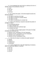 Kinematics: Describing Motion Lesson Quiz sample page
