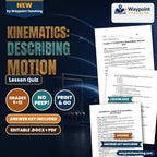 Kinematics: Describing Motion Lesson Quiz cover