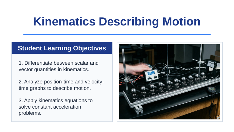 Kinematics: Describing Motion Slide Show Presentation sample page