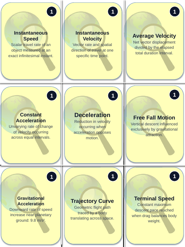 Kinematics: Describing Motion Trivia Board Game sample page