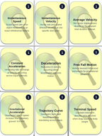Kinematics: Describing Motion Trivia Board Game sample page