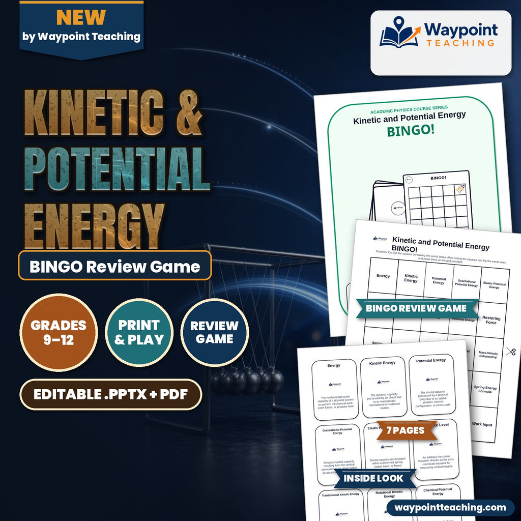Kinetic & Potential Energy BINGO Review Game cover