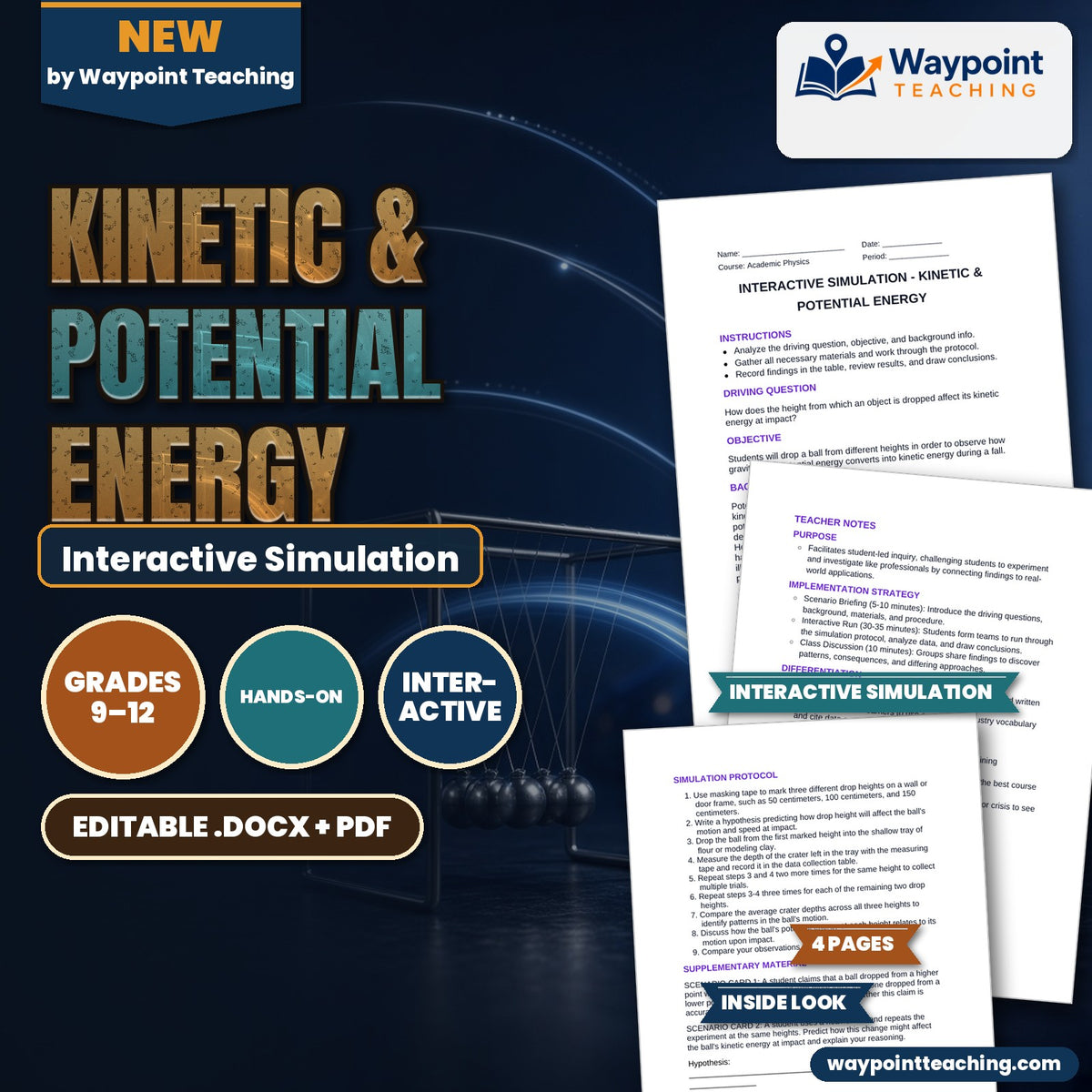 Kinetic & Potential Energy Interactive Simulation cover