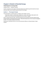 Kinetic & Potential Energy Model Response & Scoring Guide sample page