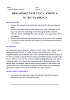 Kinetic & Potential Energy Real-World Case Study sample page