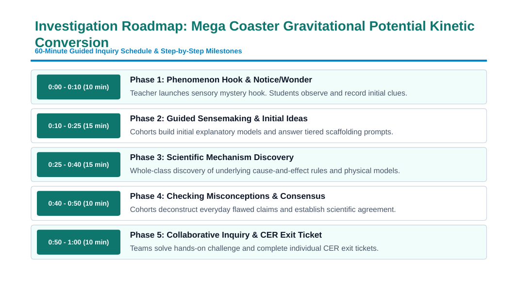 Kinetic & Potential Energy Scaffolded Phenomena-Based Lesson: Reaching 150 km/h in Free Fall Accelerations Without an Onboard Engine in Hyper-Coasters Presentation sample page