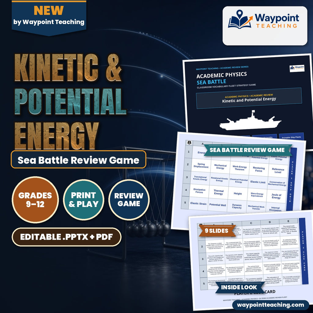 Kinetic & Potential Energy Sea Battle Review Game cover