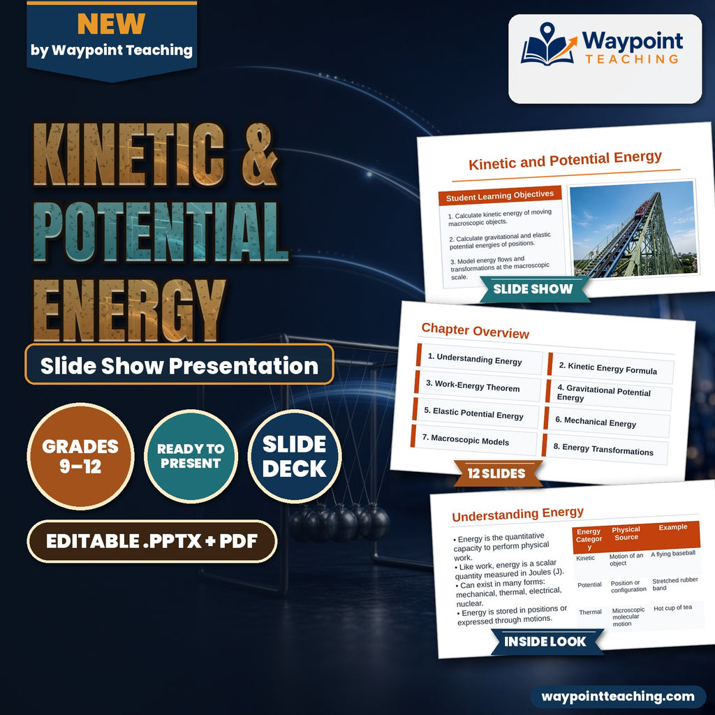 Kinetic & Potential Energy Slide Show Presentation cover