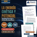 Kinetic & Potential Energy Spanish Reading Passage & Comprehension Questions cover