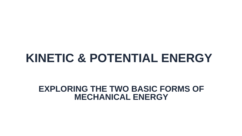 Kinetic & Potential Energy Substitute Slideshow & Teacher Guide sample page