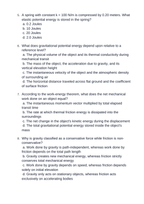 Kinetic & Potential Energy Unit Test sample page