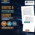 Kinetic & Potential Energy Vocabulary Words & Definitions cover