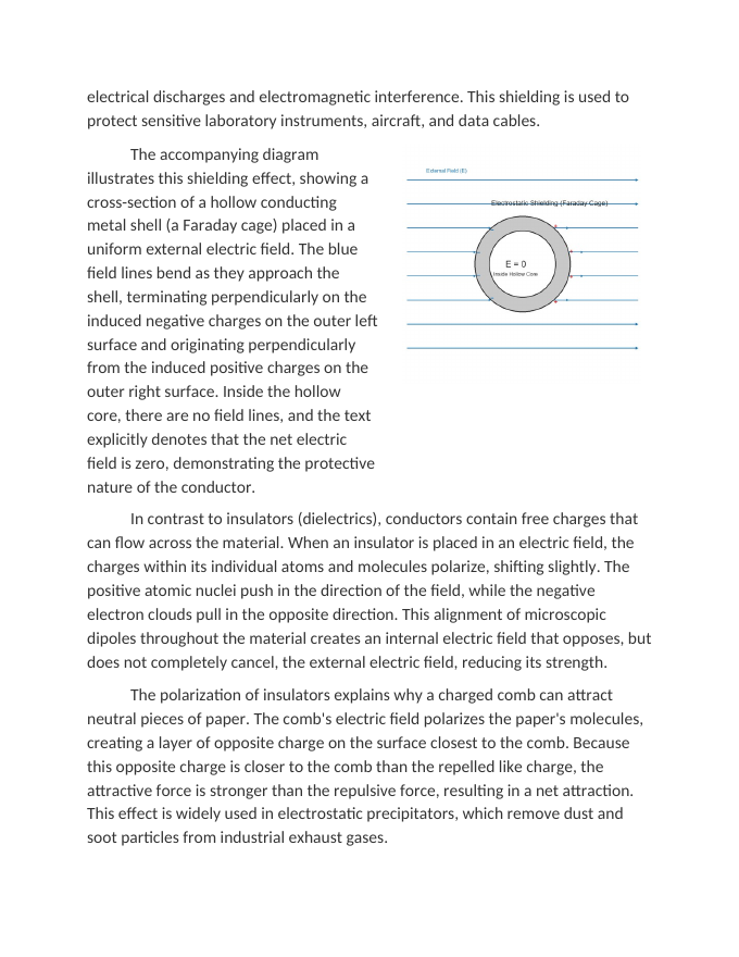 Macroscopic Effects of Electric Fields Reading Worksheet sample page