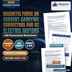 Magnetic Force on Current-Carrying Conductors and DC Electric Motors CER Phenomena Worksheet cover