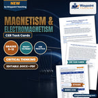 Magnetism & Electromagnetism CER Task Cards cover