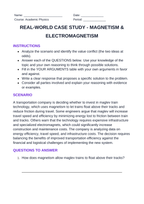 Magnetism & Electromagnetism Real-World Case Study sample page