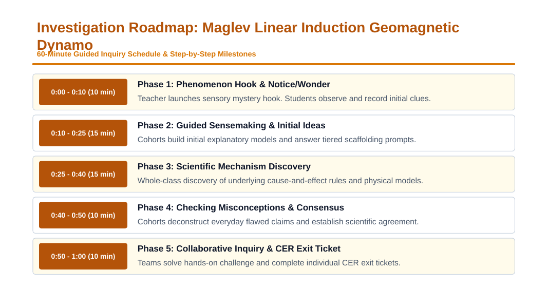Magnetism & Electromagnetism Scaffolded Phenomena-Based Lesson: Electromagnetic Propulsion in 600 km/h Maglev Trains and Earth's Geodynamo Shielding the Biosphere from Solar Wind Presentation sample page