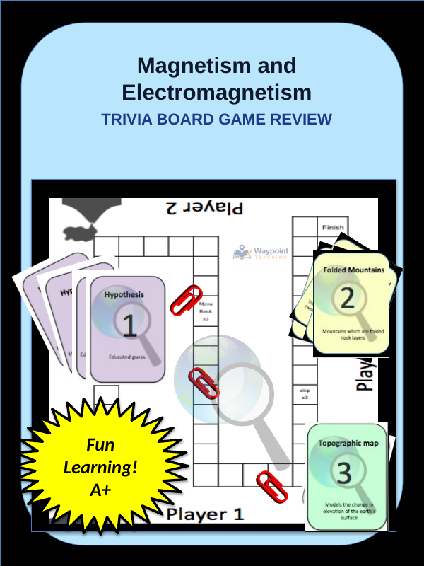 Magnetism & Electromagnetism Trivia Board Game sample page