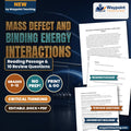 Mass Defect and Binding Energy Interactions Reading Worksheet cover