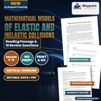 Mathematical Models of Elastic and Inelastic Collisions Reading Worksheet cover