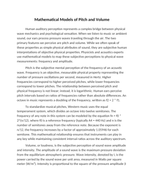Mathematical Models of Pitch and Volume Reading Worksheet sample page