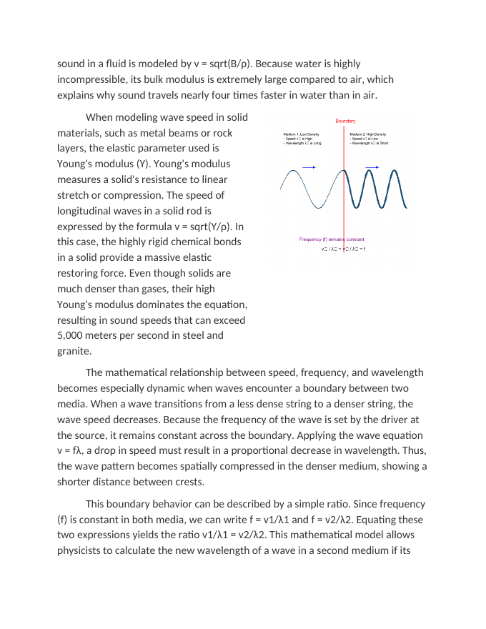 Mathematical Relationships in Wave Media Reading Worksheet sample page