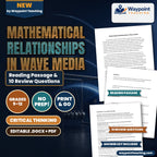 Mathematical Relationships in Wave Media Reading Worksheet cover