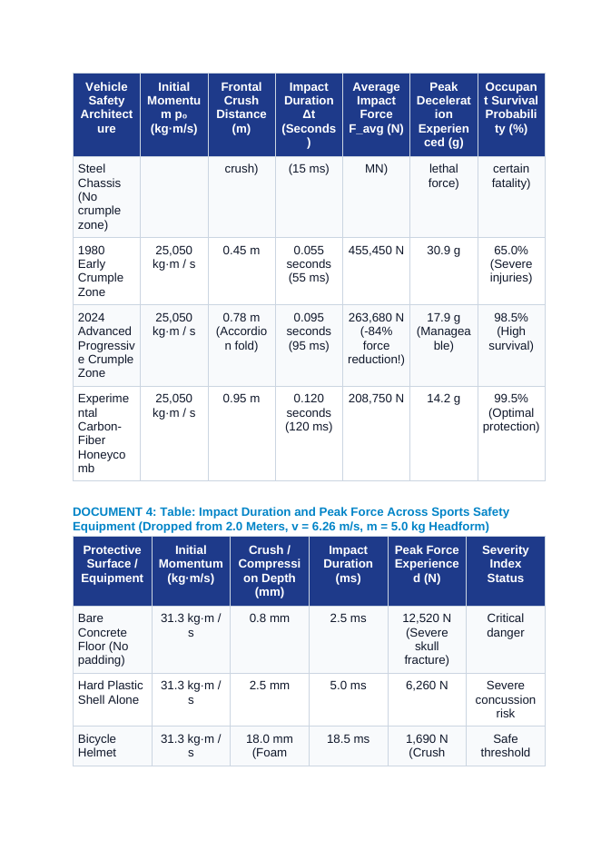 Momentum and Impulse: Force-Time Impact Curves in Automotive Crumple Zones CER Phenomena Worksheet sample page
