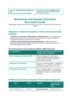 Momentum & Impulse Phenomena-Based Lesson: Accelerating a Interplanetary Spacecraft to 40,000 km/h Using the Thrust of a Single Sheet of Paper Teacher Discussion Guide sample page