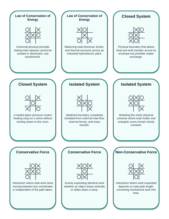 Momentum & Impulse Tic-Tac-Toe Review Game sample page