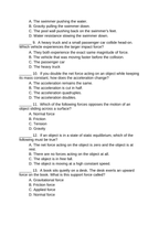 Newton's Laws of Motion Lesson Quiz sample page