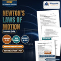 Newton's Laws of Motion Lesson Quiz cover