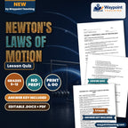 Newton's Laws of Motion Lesson Quiz cover