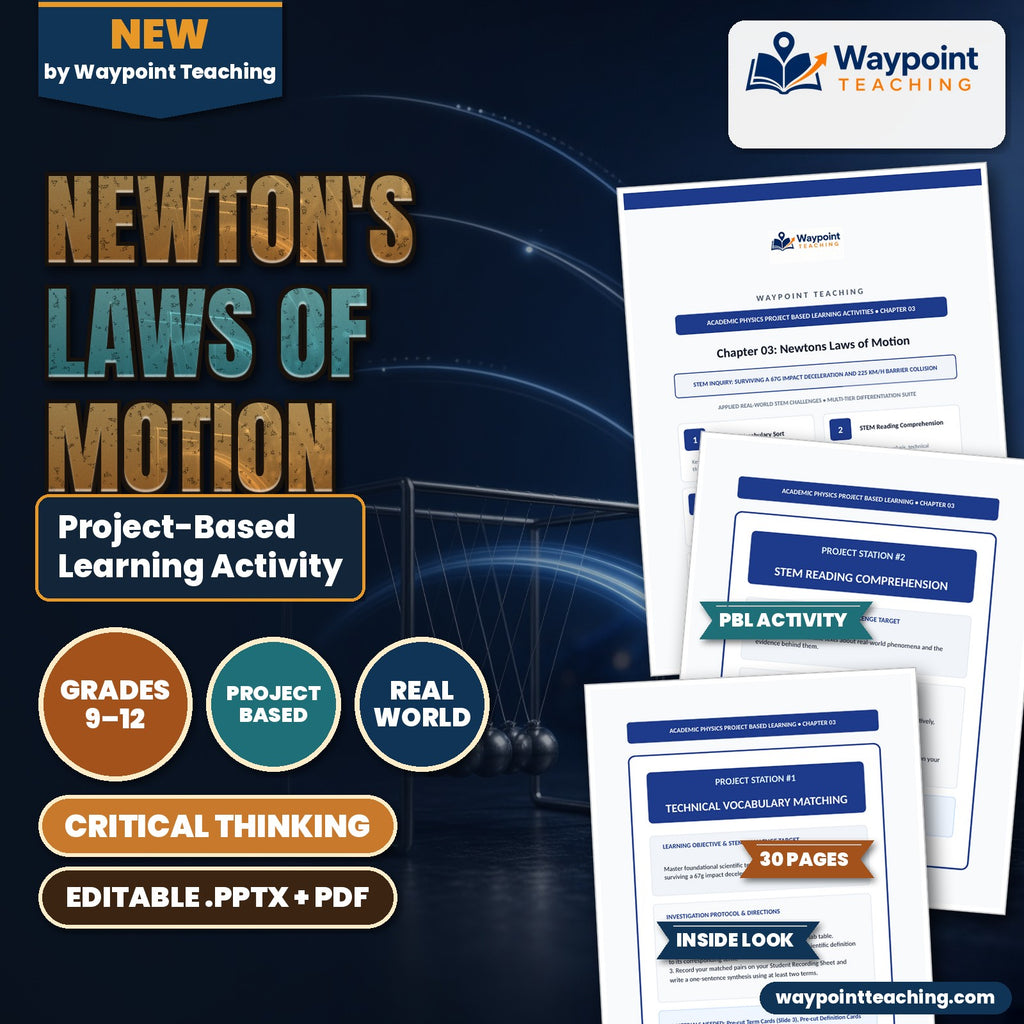 Newton's Laws of Motion Project-Based Learning Activity cover