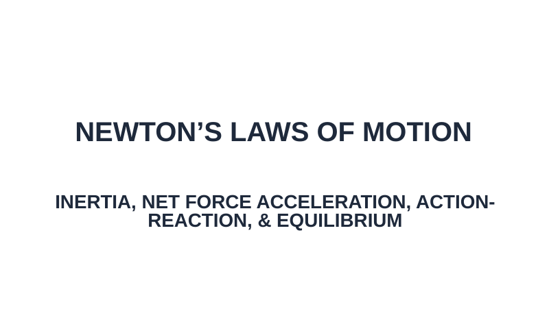 Newton's Laws of Motion Substitute Slideshow & Teacher Guide sample page