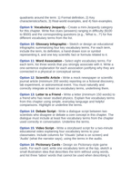 Newton's Laws of Motion Vocabulary Choice Board sample page