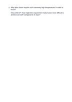Nuclear Fission & Fusion Critical Thinking Prompts sample page