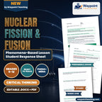 Nuclear Fission & Fusion Phenomena-Based Lesson: Self-Sustaining Natural Fission Reactors in Oklo Gabon and Solar Proton-Proton Chain Thermonuclear Fusion Student Response Sheet cover