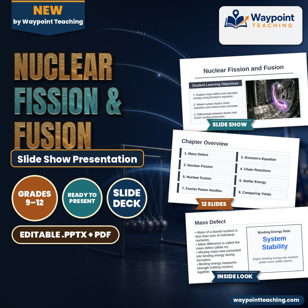 Nuclear Fission & Fusion Slide Show Presentation cover