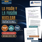 Nuclear Fission & Fusion Spanish Reading Passage & Comprehension Questions cover